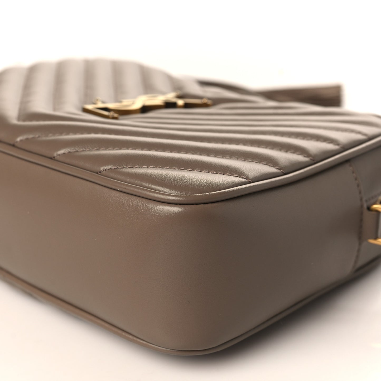 Calfskin Matelasse Monogram Lou Camera Bag Dark Beige