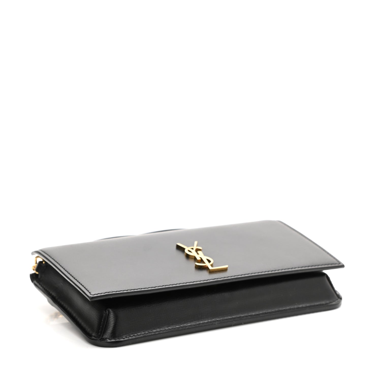 Smooth Calfskin Monogram Phone Holder Crossbody Black