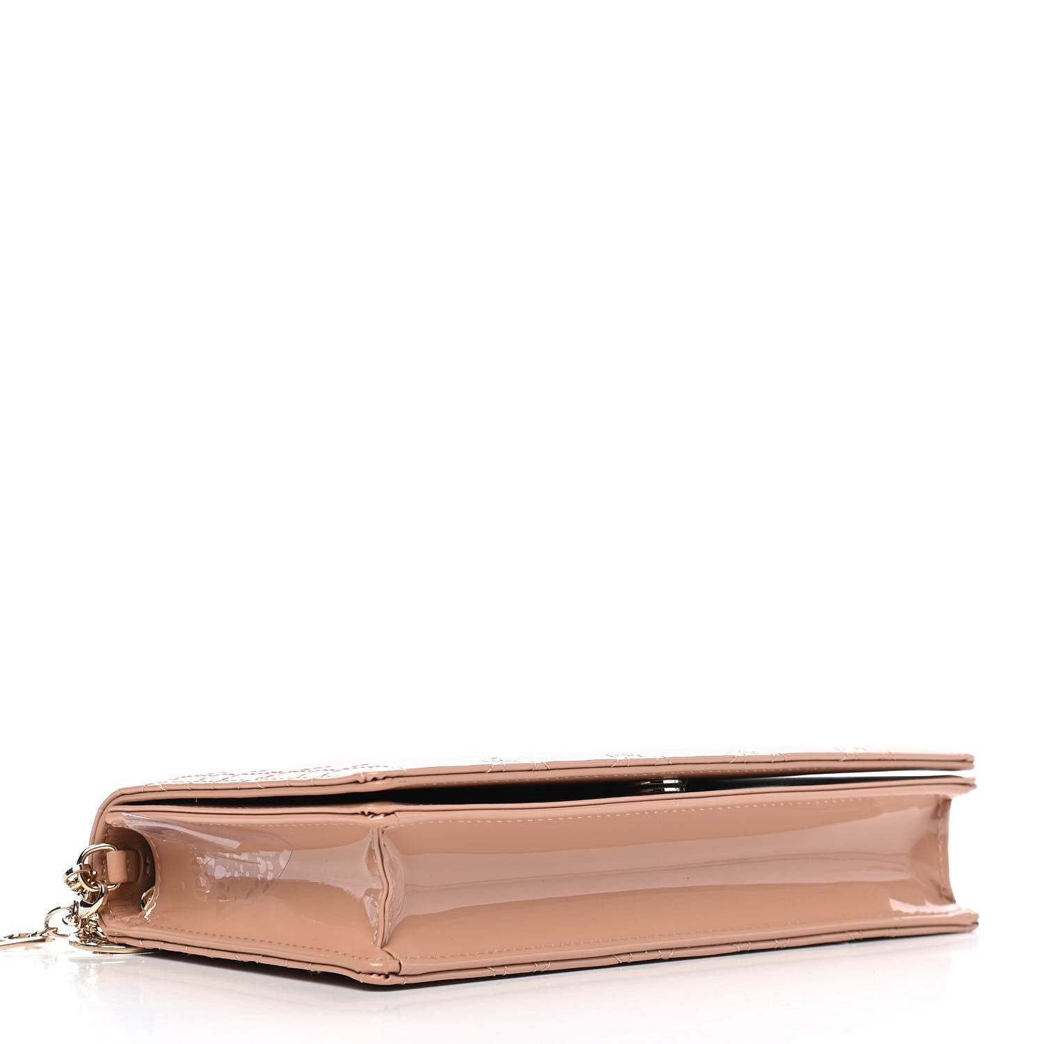 Christian Dior Patent Cannage Lady Dior Convertible Clutch Beige 4 of 9