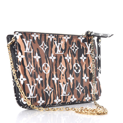 Louis Vuitton Monogram Giant Jungle Pochette Double Zip Black 4 of 11