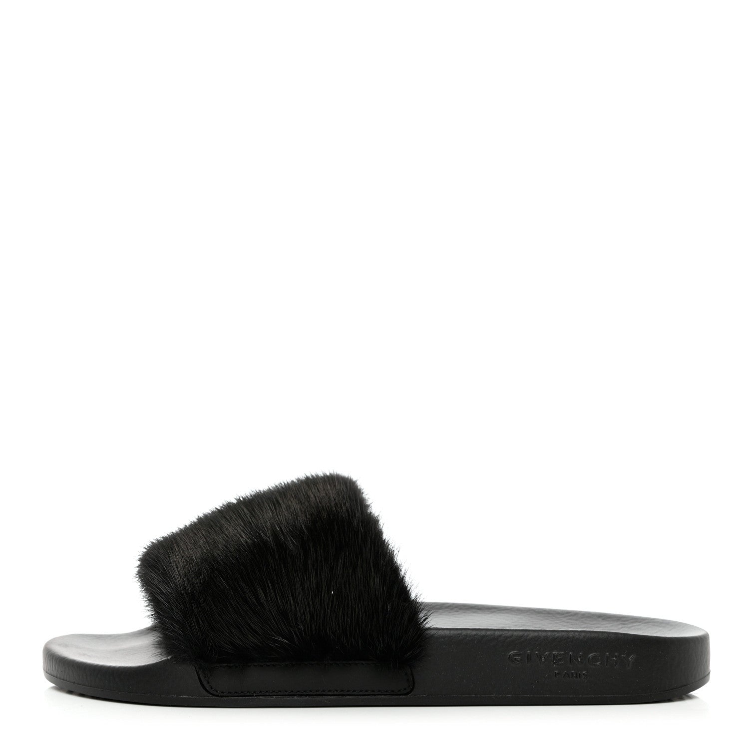 Givenchy Mink Rubber Slide Sandals 39 Black 1 of 10