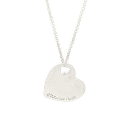 Tiffany Sterling Silver Heart Cutout Pendant Necklace 4 of 7