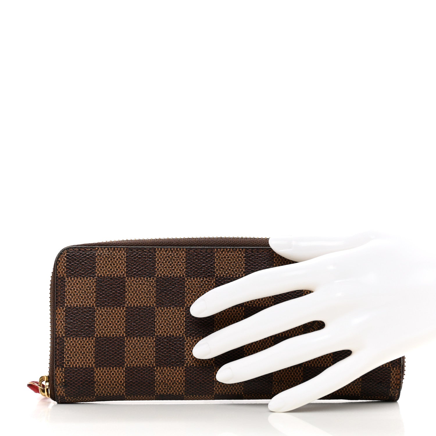 Louis Vuitton Damier Ebene Clemence Wallet Cherry 3 of 10