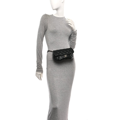 Chanel Calfskin Quilted CC Uniform Flap Belt Bag Black 2 of 13