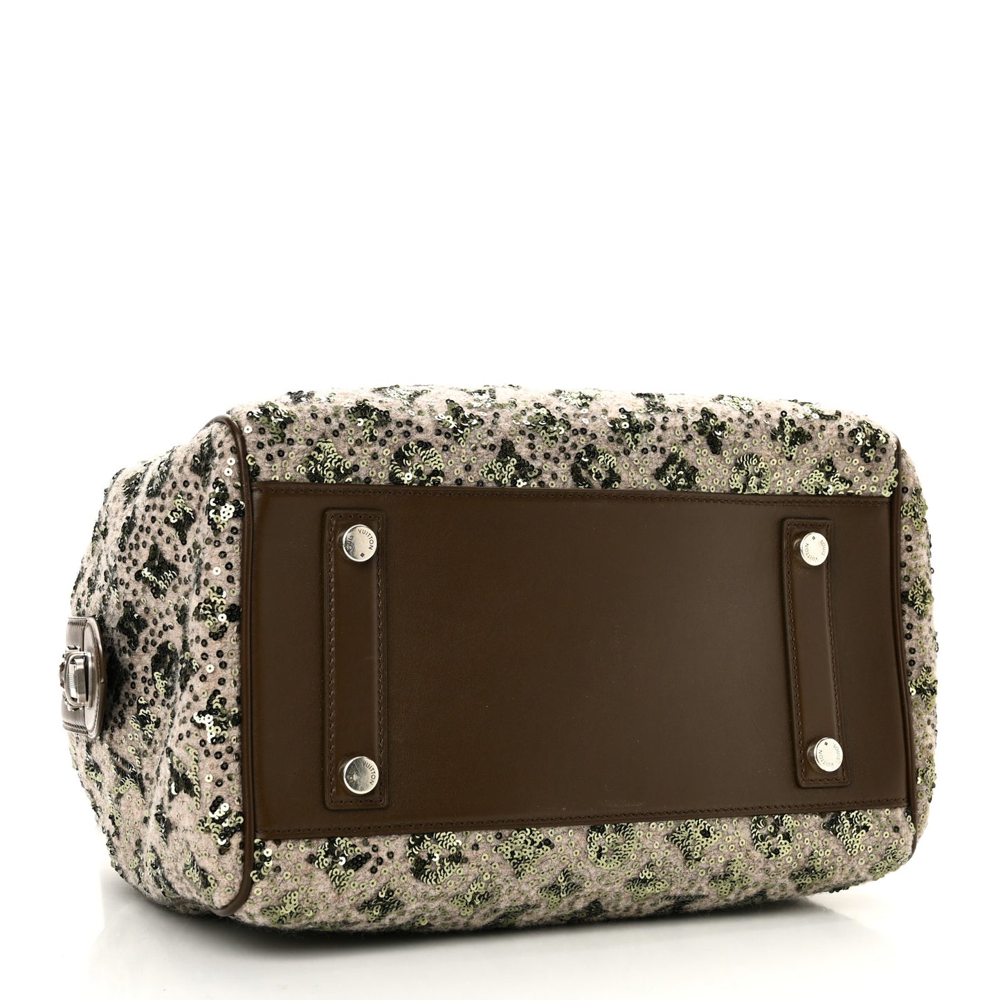 Sequin Monogram Sunshine Express Speedy Kaki