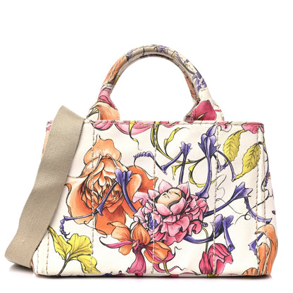 Prada Canvas Canapa Stampata Floral Tote 1 of 21