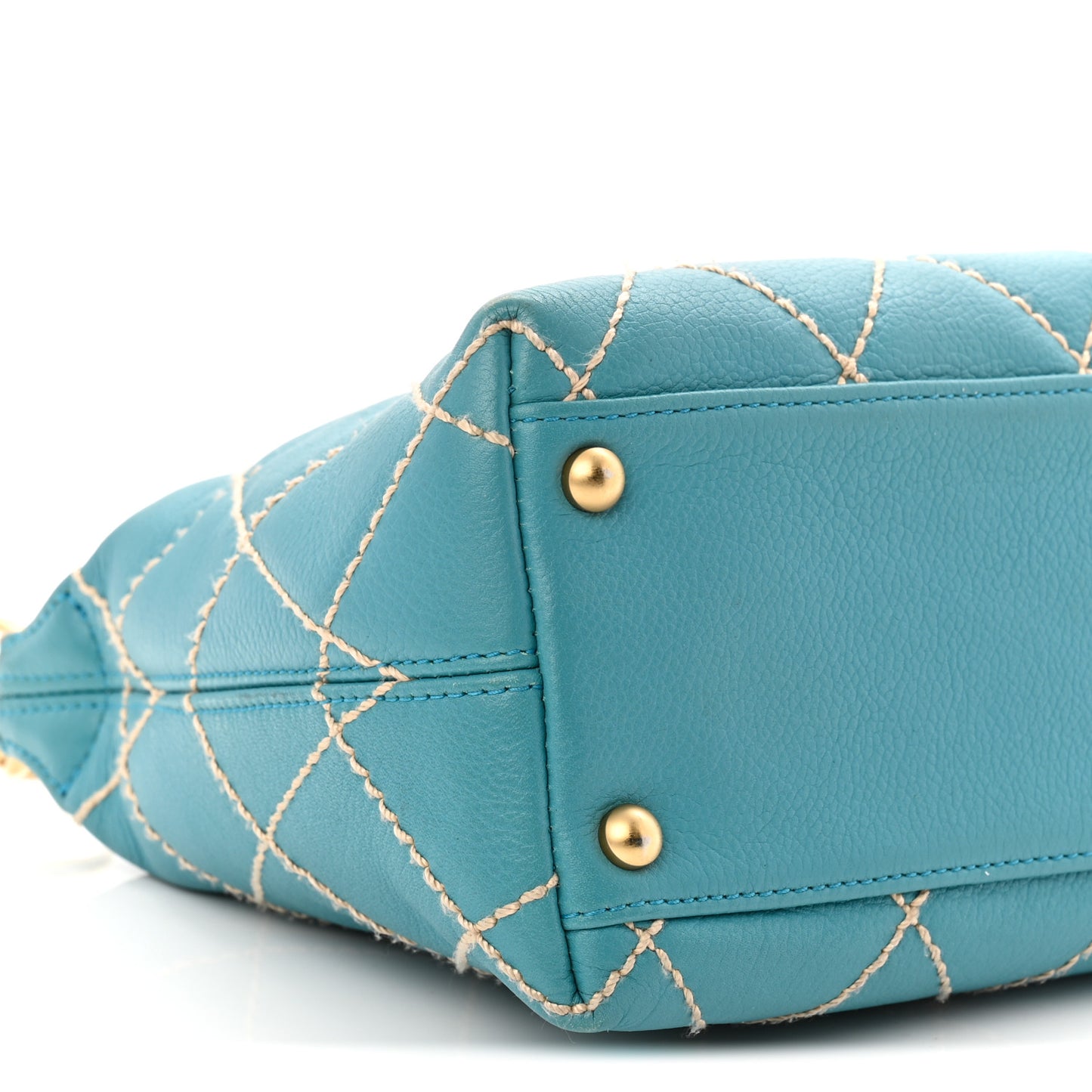 Calfskin Wild Stitch Surpique Hobo Blue