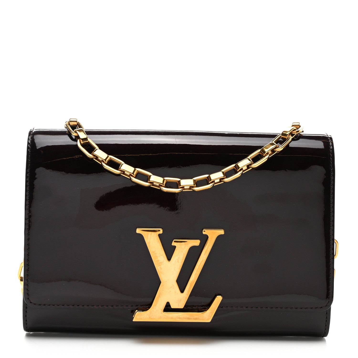 Louis Vuitton Patent Chain Louise GM Amarante 1 of 9