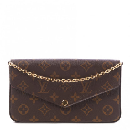Louis Vuitton Monogram Pochette Felicie Chain Wallet Fuchsia 1 of 8