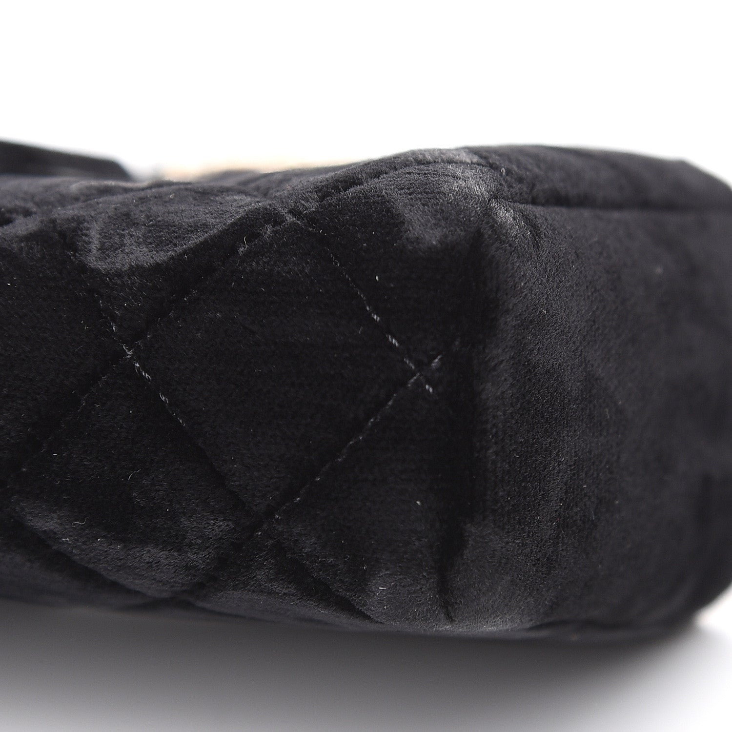 Chanel Velvet Quilted Small Clutch With Chain Black 11 of 12