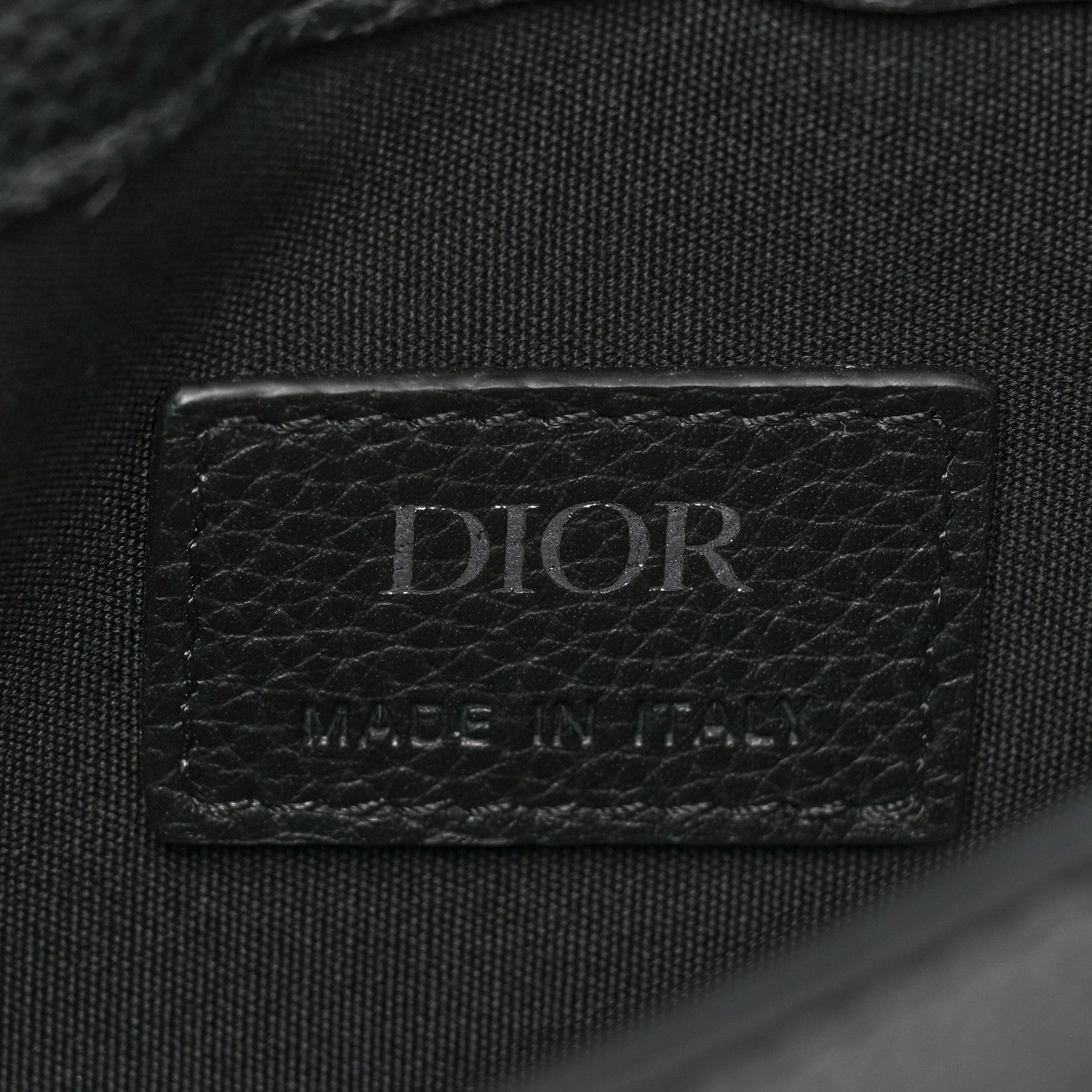 Christian Dior Grained Calfskin Saddle Messenger Bag Black 6 of 10