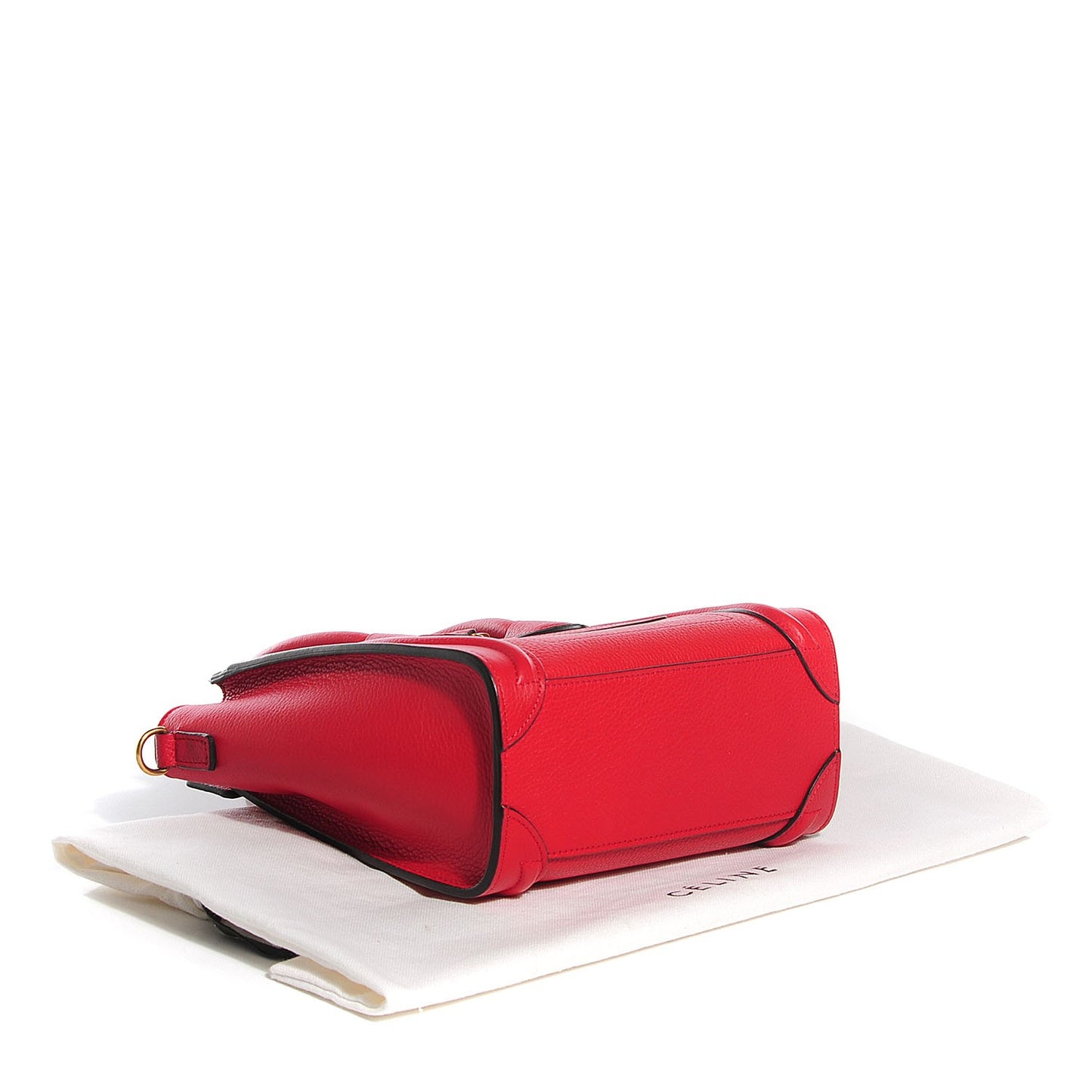 Drummed Calfskin Nano Luggage Coquelicot