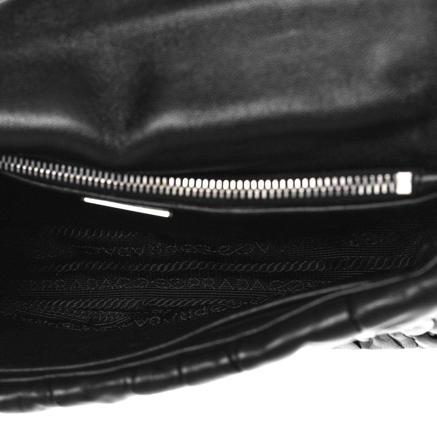 Prada Nappa Gaufre Flap Shoulder Bag Black 5 of 10