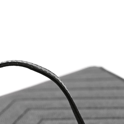 Saint Laurent Grain De Poudre Matelasse Chevron Monogram Monochrome Envelope Chain Wallet Black 12 of 13