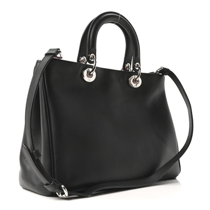 Christian Dior Smooth Calfskin Sequin Houndstooth Embroidered Medium Diorissimo Black 4 of 11