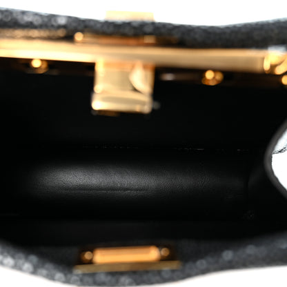 Fendi Stingray Shiny Nappa Petite Peekaboo I SEE U Satchel Black 4 of 9