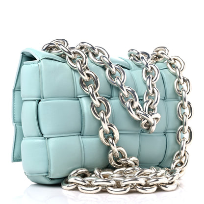 Bottega Veneta Lambskin Maxi Intreccio Padded Chain Cassette Crossbody Bag Spearmint 3 of 11