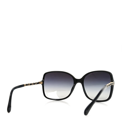Chanel Lambskin Square Chain Sunglasses 5210-Q Black 4 of 7