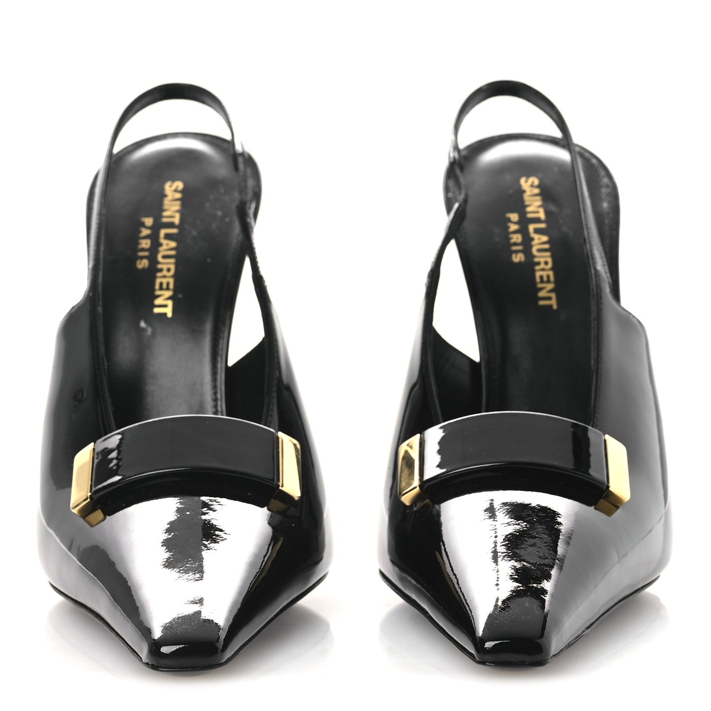 Vernice Grupy Madame 115mm Slingback Pumps 38 Black