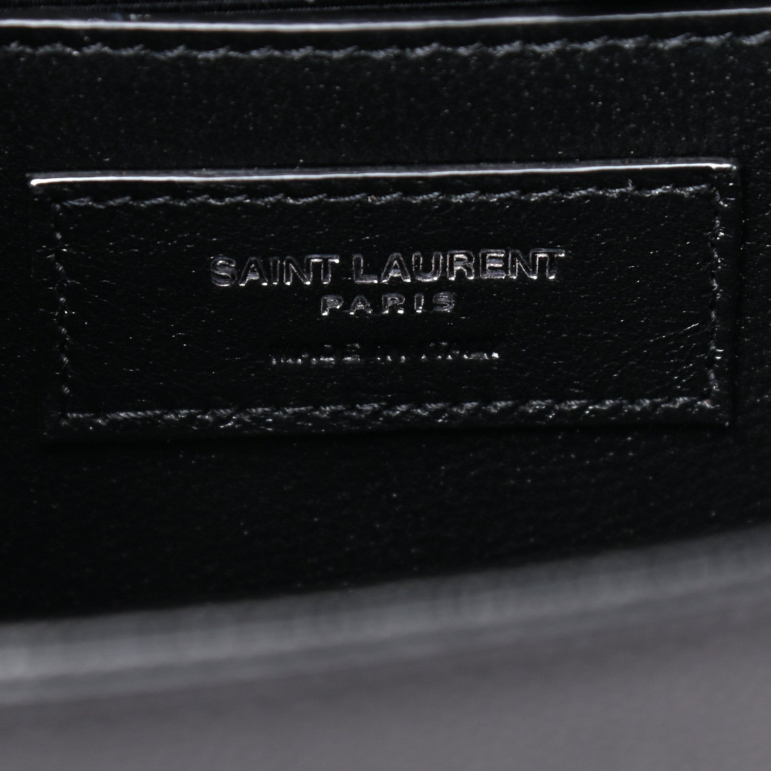 Saint Laurent Grain De Poudre Medium Classic Monogram Kate Satchel Black 6 of 8