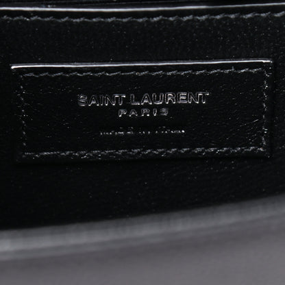 Saint Laurent Grain De Poudre Medium Classic Monogram Kate Satchel Black 6 of 8