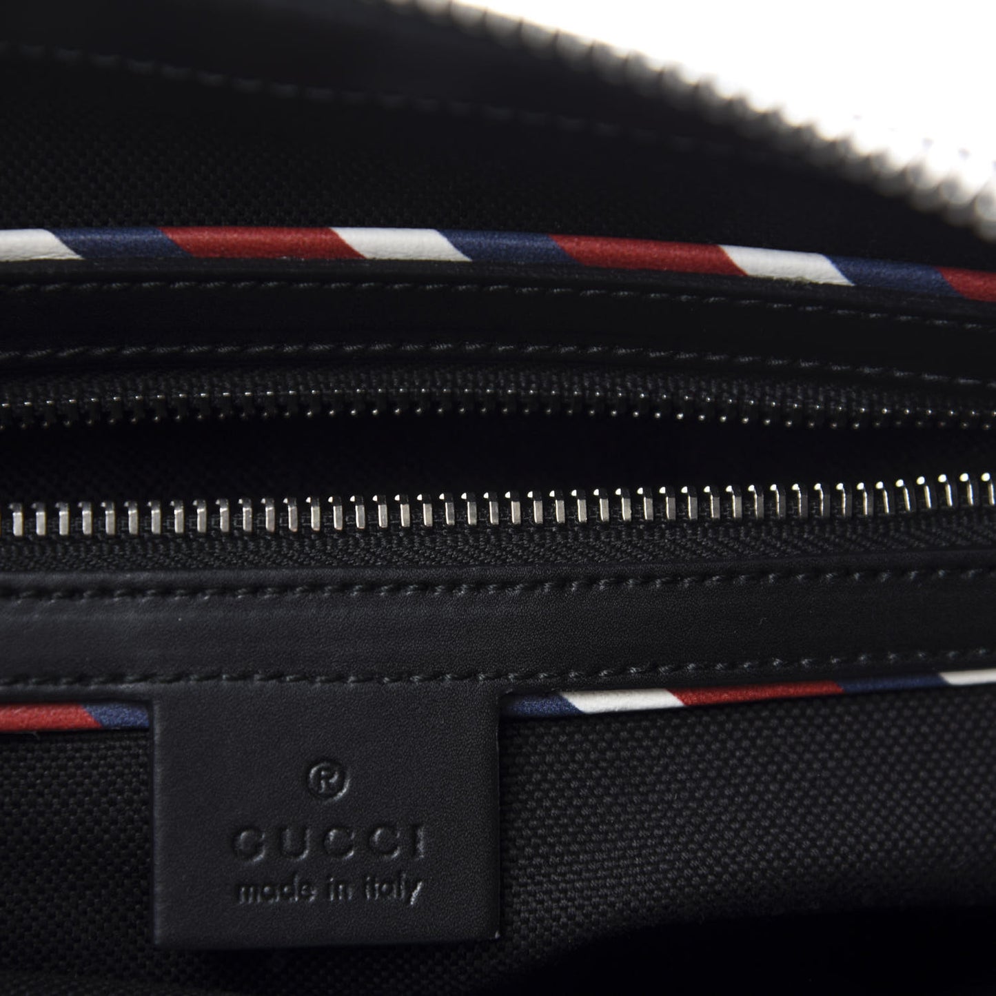 GG Supreme Monogram Night Courrier Flat Messenger Bag Black Multicolor