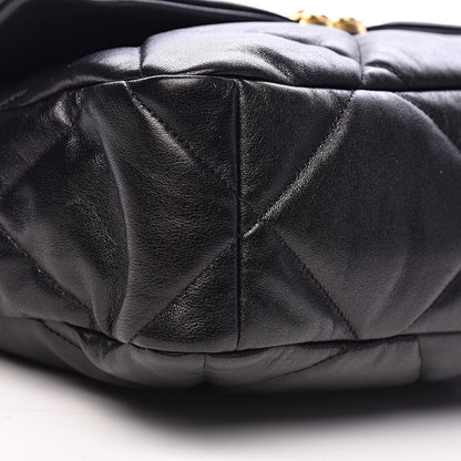 Chanel Lambskin Quilted Large 19 Flap Black 8 of 11