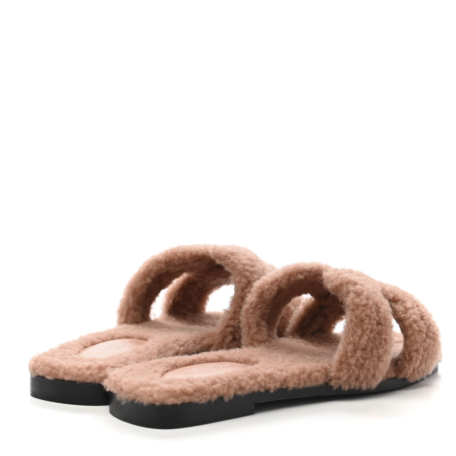 Hermes Woolskin Oran Sandals 36 Rose Aube 4 of 8