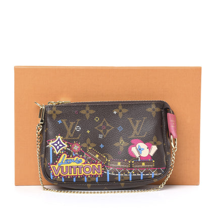 Louis Vuitton Monogram 2020 Christmas Animation Roller Coaster Mini Pochette Accessories Pivoine 11 of 11