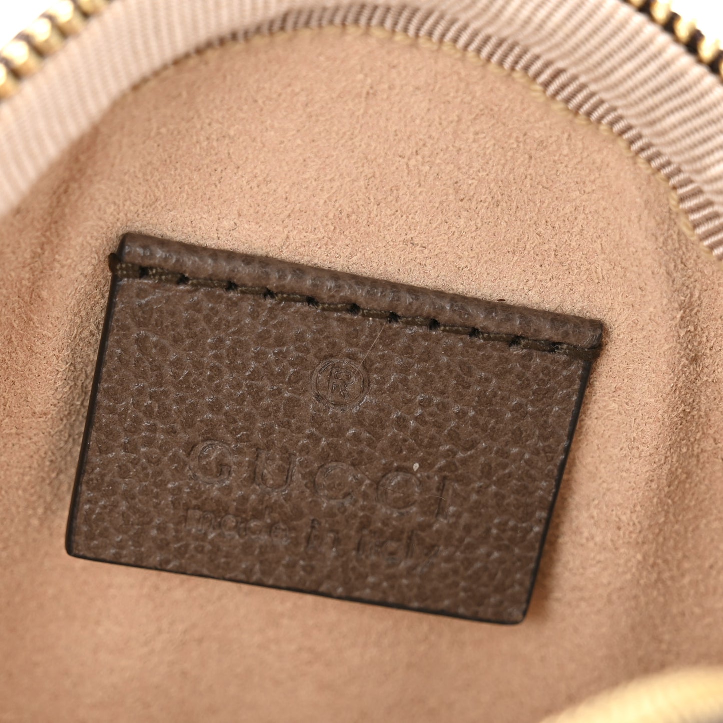 GG Supreme Monogram Web Ophidia Round Coin Purse Beige New Acero