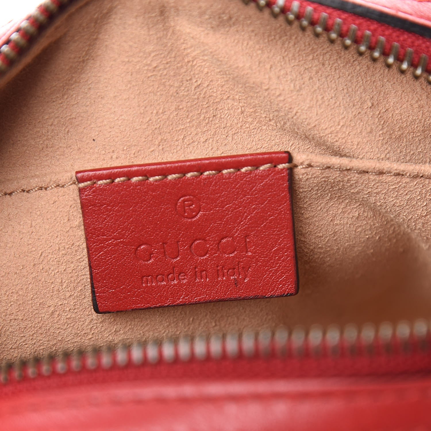 Gucci Calfskin Matelasse GG Marmont Cosmetic Case Hibiscus Red 5 of 10