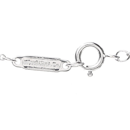 Tiffany 18K White Gold Diamond Small T Smile Pendant Necklace 5 of 6