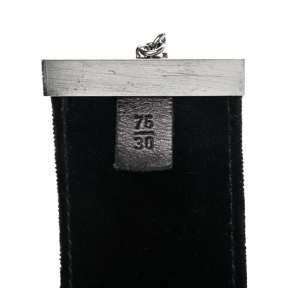 Chanel Velvet Gripoix Poured Glass Crystal Belt 75 30 Black 3 of 4