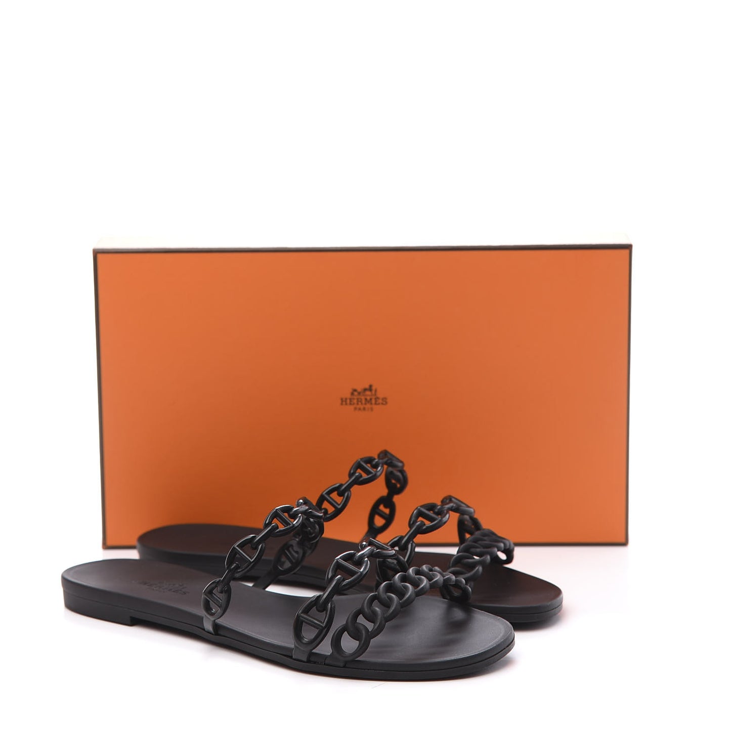 Rubber Chaine d'Ancre Rivage Sandals 36 Black