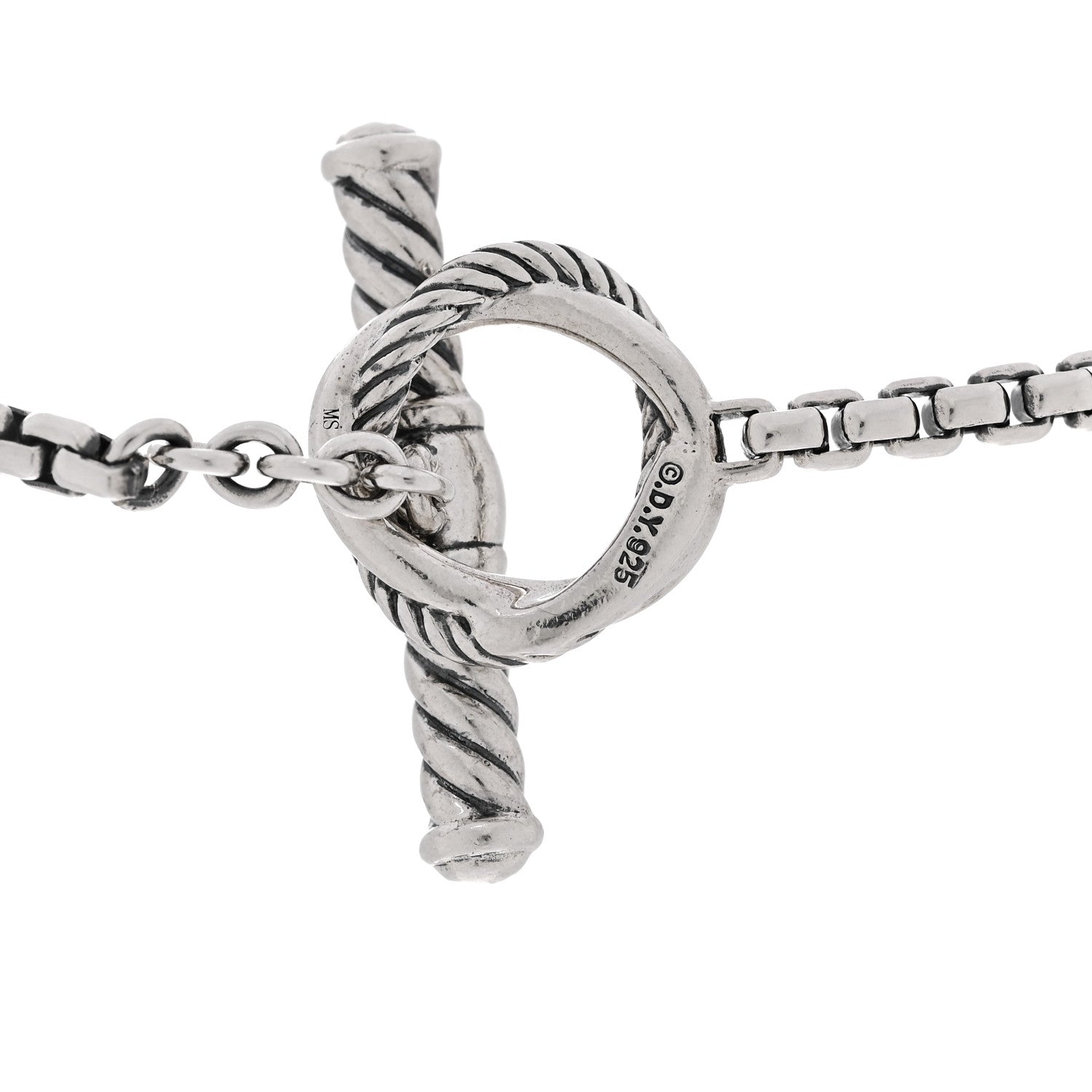David Yurman Sterling Silver Freshwater Cultured Pearl Infinity Station Chain Necklace 4 of 4