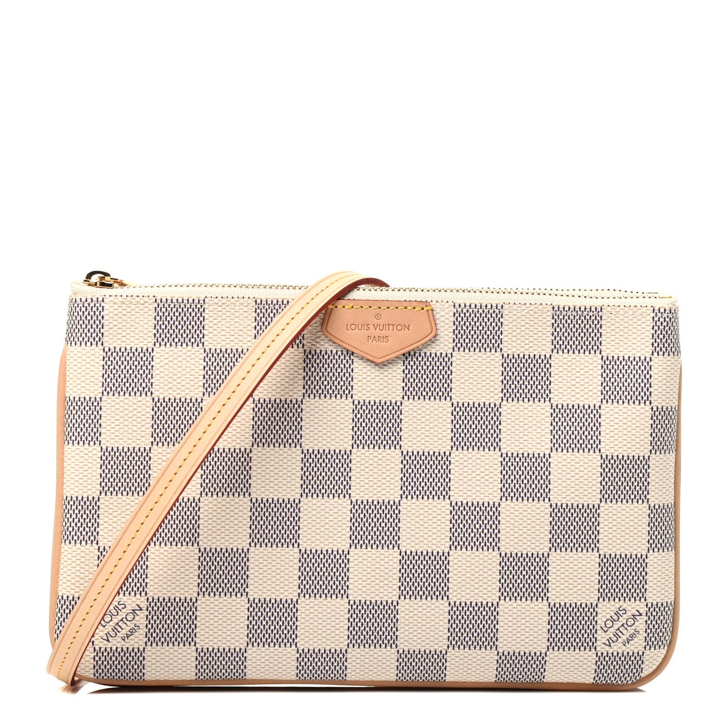 Louis Vuitton Damier Azur Double Zip Pochette 1 of 9