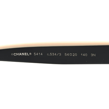 Chanel Acetate CC Butterfly Sunglasses 5414-A Black Beige 5 of 8