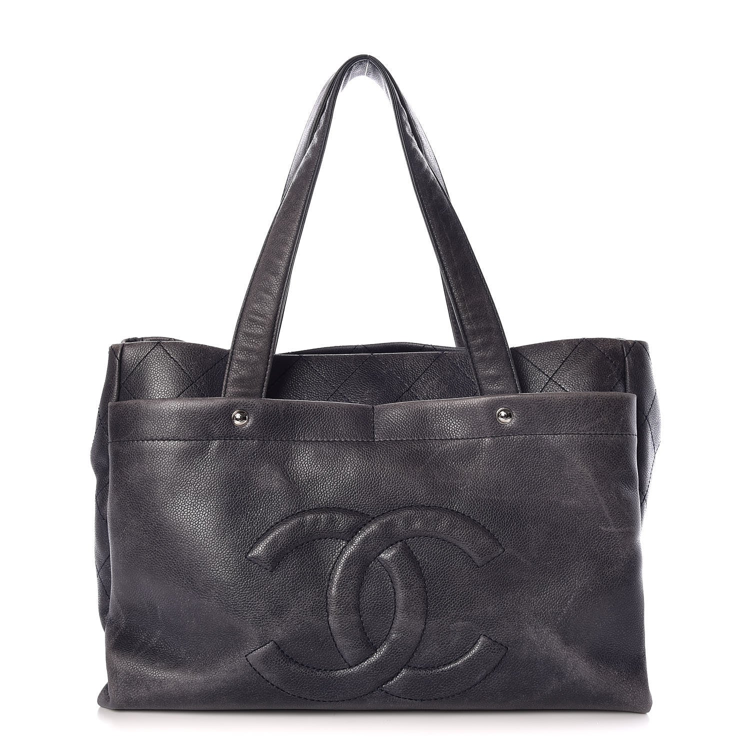 Chanel Caviar Executive Cerf Shopper Tote Navy 1 of 20