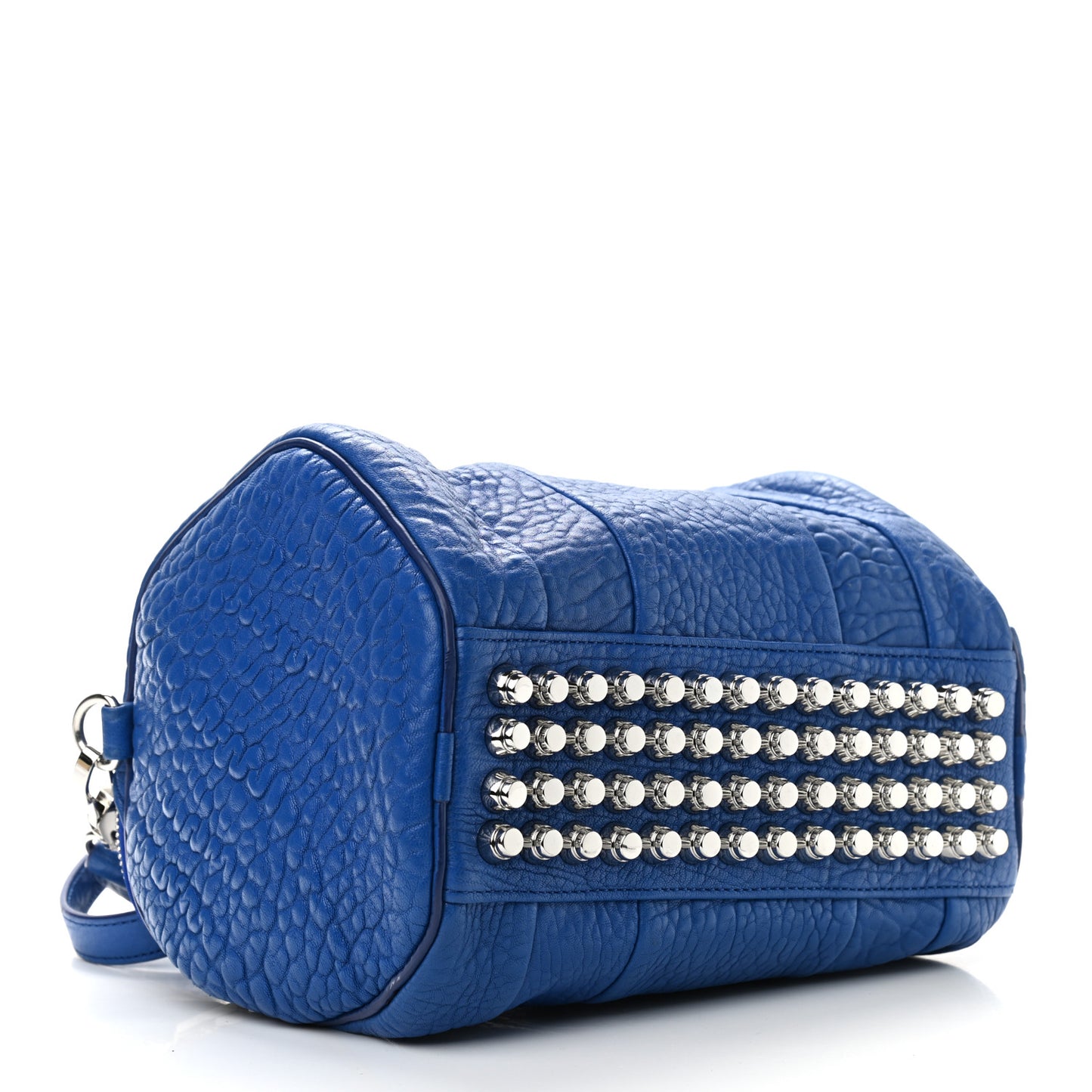 Pebbled Lambskin Rockie Royal Blue with Rhodium Hardware