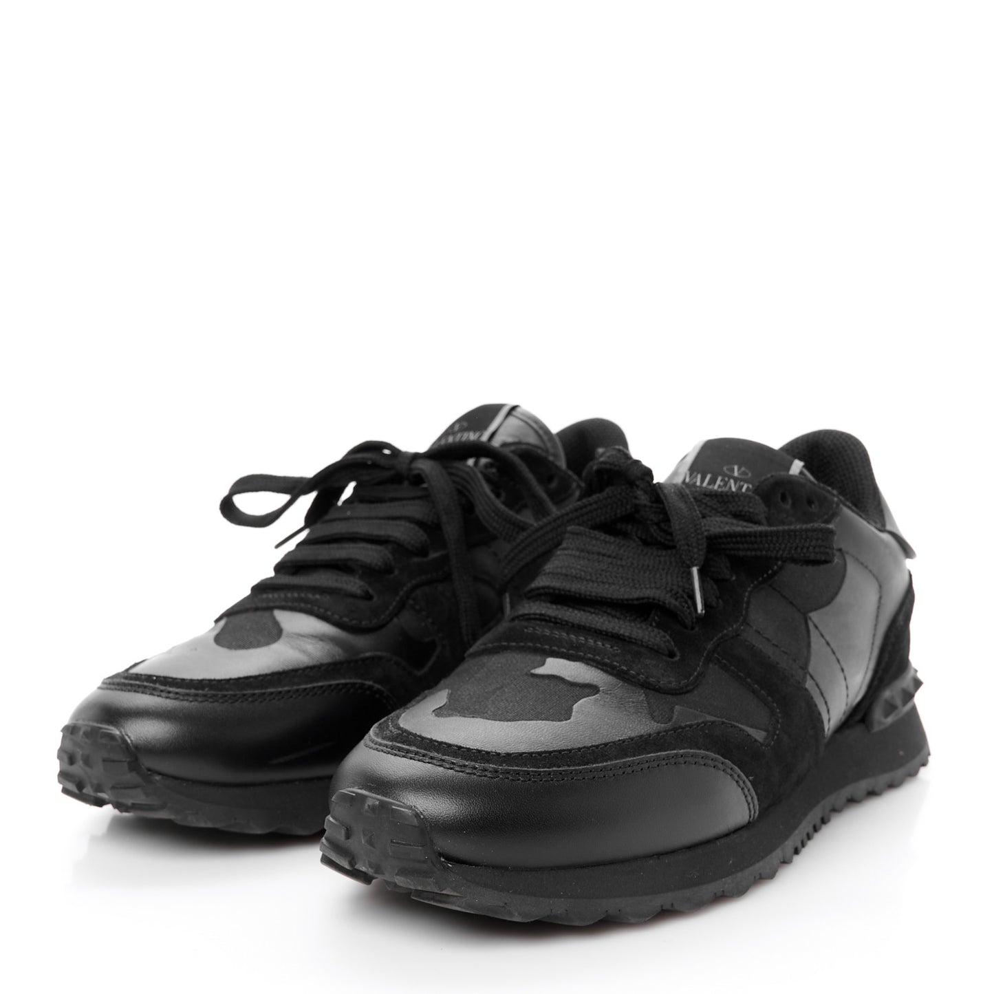 Nappa Suede Camouflage Womens Rockrunner Sneakers 39.5 Black