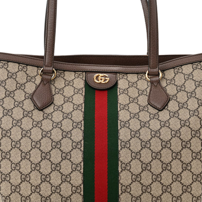 Gucci GG Supreme Monogram Medium Ophidia Shopping Tote Brown 8 of 17