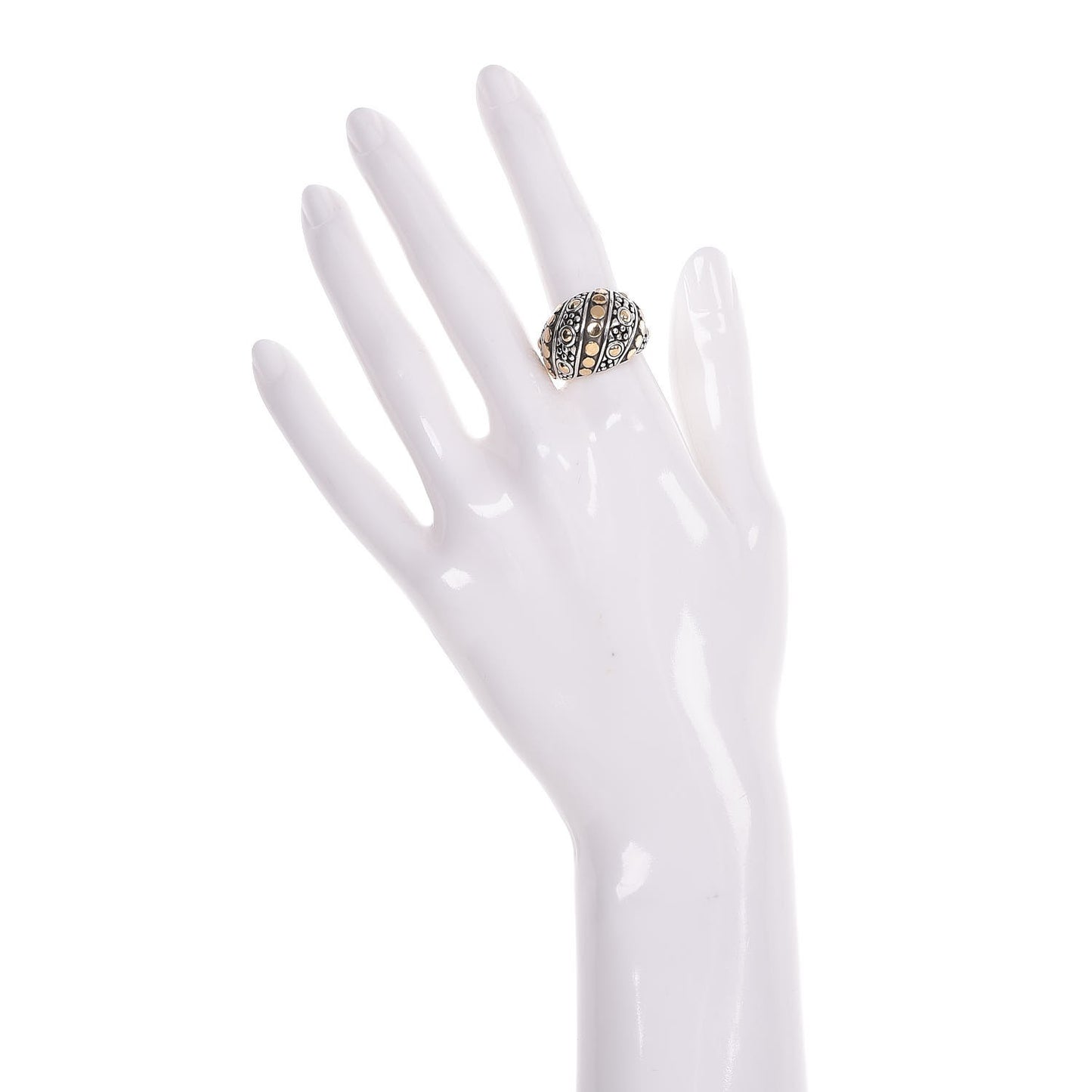 Sterling Silver 18K Yellow Gold Jaisalmer Dot Ring 54.5 7