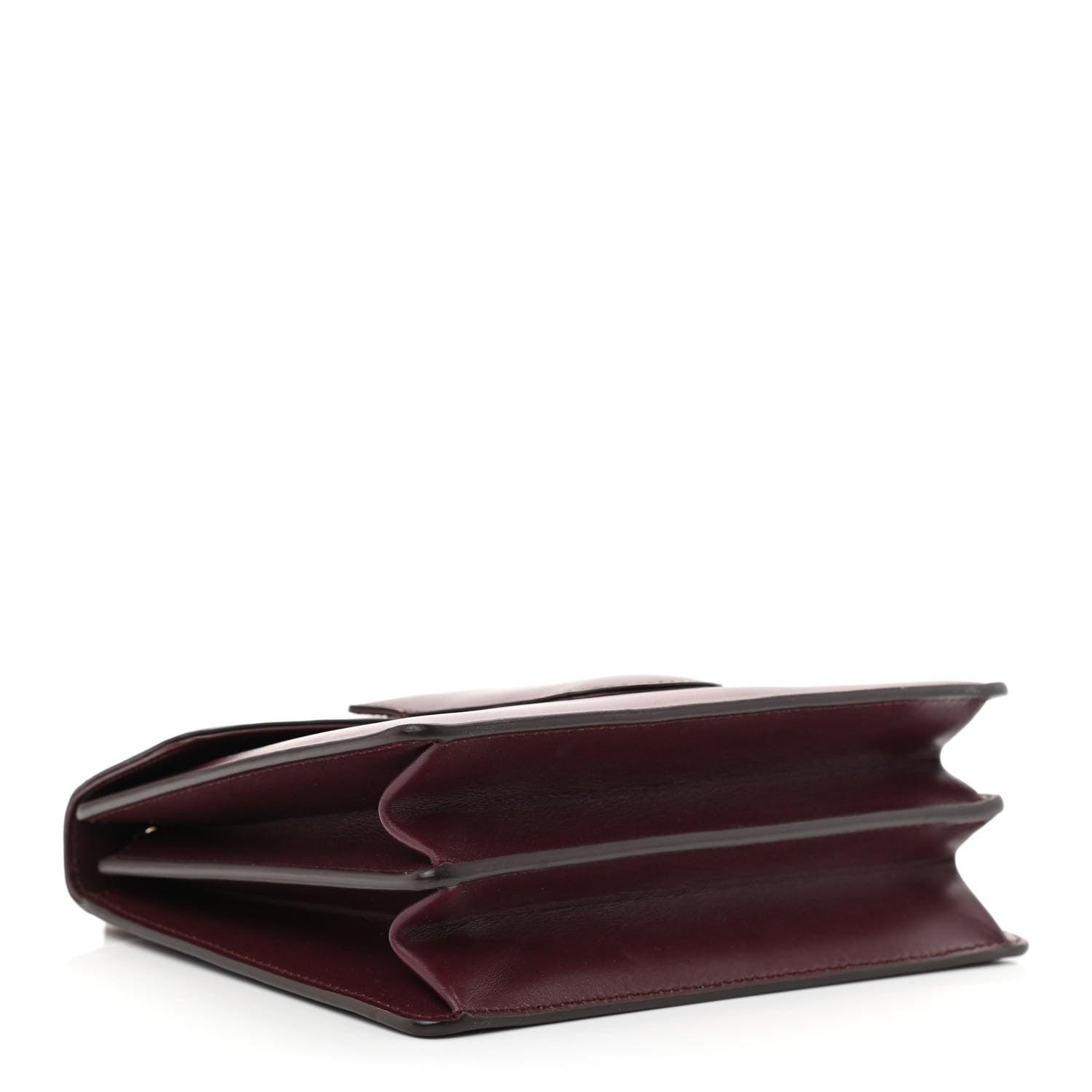 Salvatore Ferragamo Calfskin Thalia Flap Shoulder Bag Wine 4 of 11