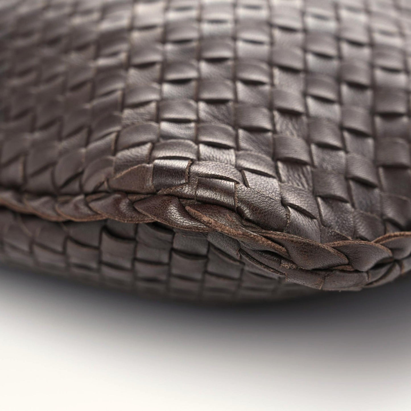 Nappa Intrecciato Large Veneta Hobo Ebano