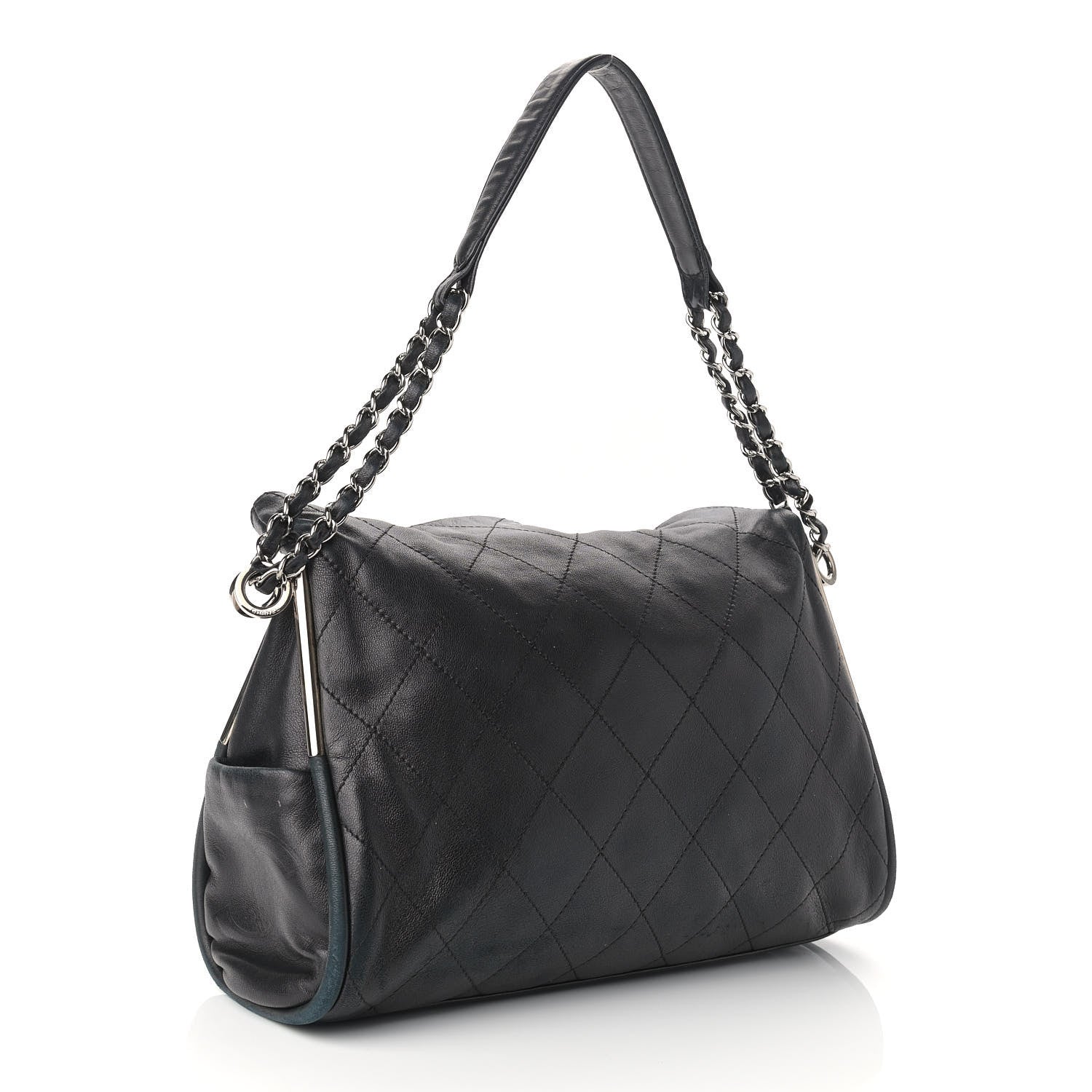 Chanel Lambskin Stitched Medium Ultimate Soft Tote Black 3 of 11