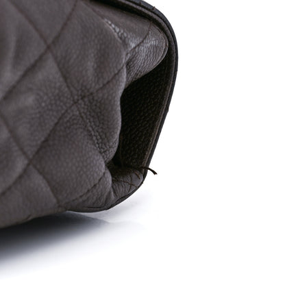 Chanel Caviar Quilted Jumbo Single Flap Dark Brown 13 of 13