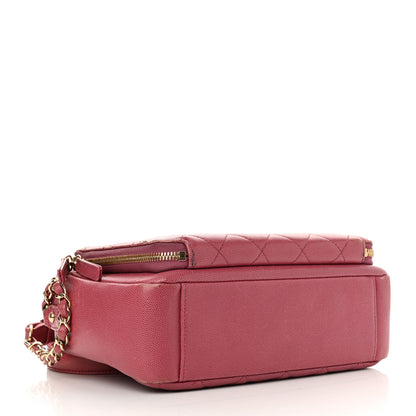 Chanel Caviar Quilted Medium Business Affinity Camera Case Dark Pink 4 of 14