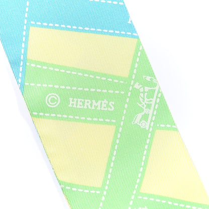 Hermes Silk Bolduc Twilly Citron Vert Vif Turquoise 4 of 4
