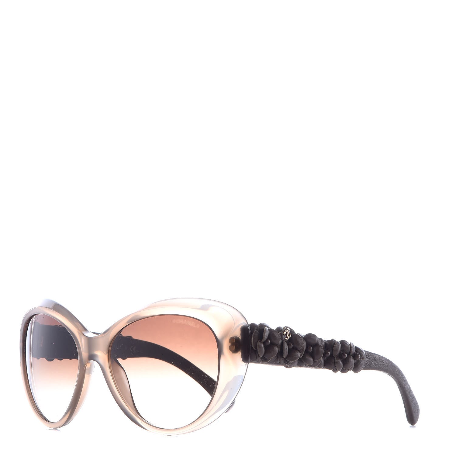 Chanel Lambskin Camellia CC Sunglasses 5318-Q Brown 1 of 9