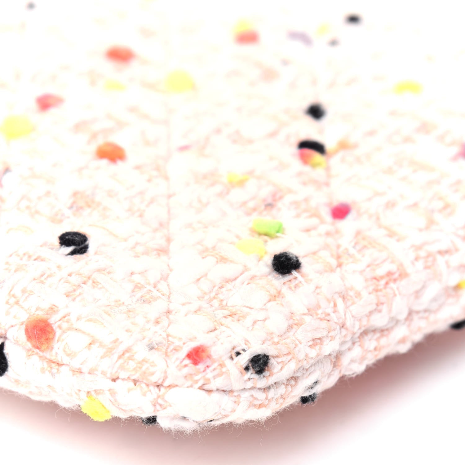 Chanel Tweed Candy Cotton Quilted Medium Cosmetic Pouch Multicolor 10 of 12